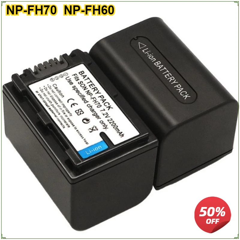 Фото Цифровая батарея NP-FH70 NP-FH60 NPFH70 NP FH60 FH70 для видеокамер SONY DCR-SX60 HDR-UX7E UX7 UX5E TG1 TG3 TG5V AC-VQH10 HXR-MC1 №1
