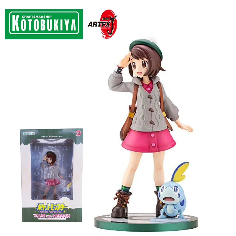 Original Kotobukiya 1/8 ARTFX J Pokémon Sword and Shield Gloria Sobble Collectible Model Genuine Anime Figure Kawaii Toys Gift