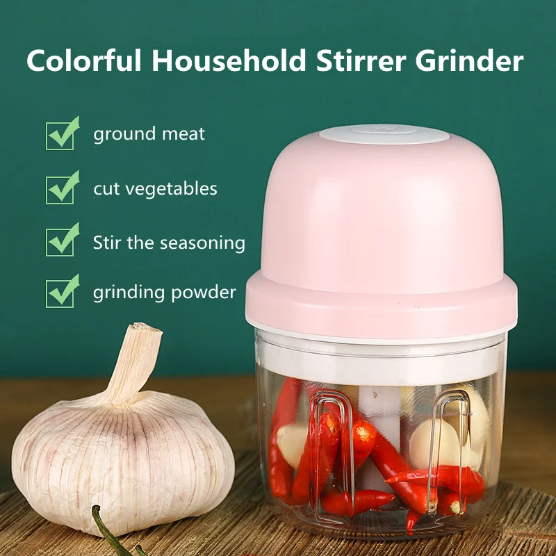 

Mini Wireless Rechargeable Electric Garlic Masher Mixer Kitchen Tool Innovative Kitchen Utensils Press for Garlic Manual Chopper