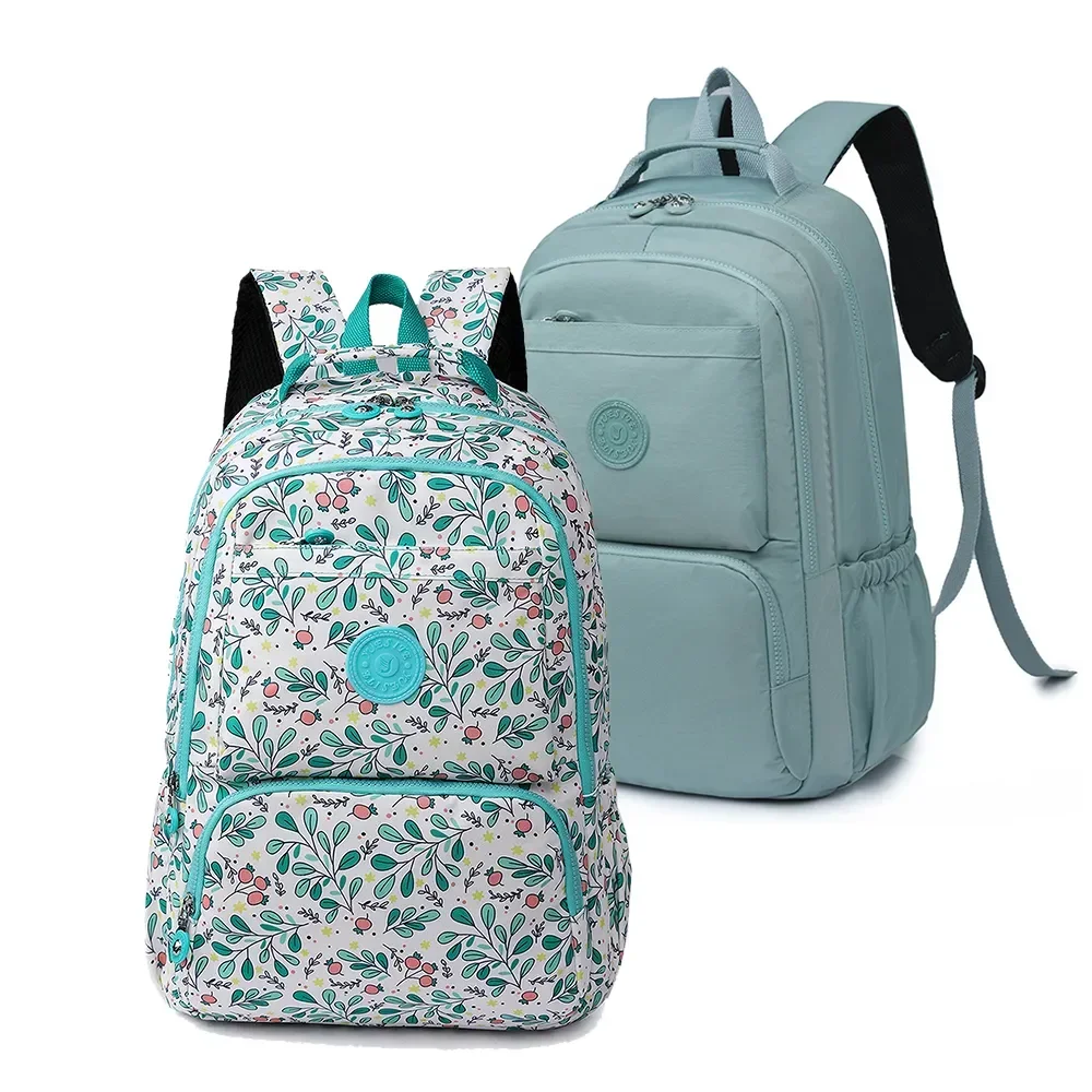 

Inch Travel Printing Extra-large Weekender Bag Nylon Women Sport For 16 Laptop Backpack School Bag Female Rucksack Flower