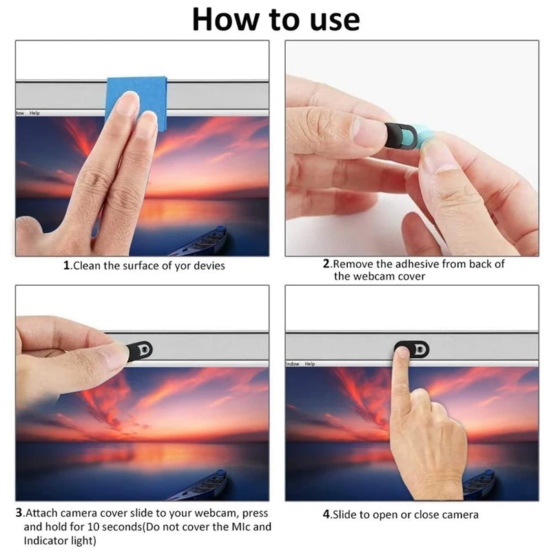 Чехол для веб-камеры комплект из 12 ультратонких дизайнерских чехлов ноутбука ПК