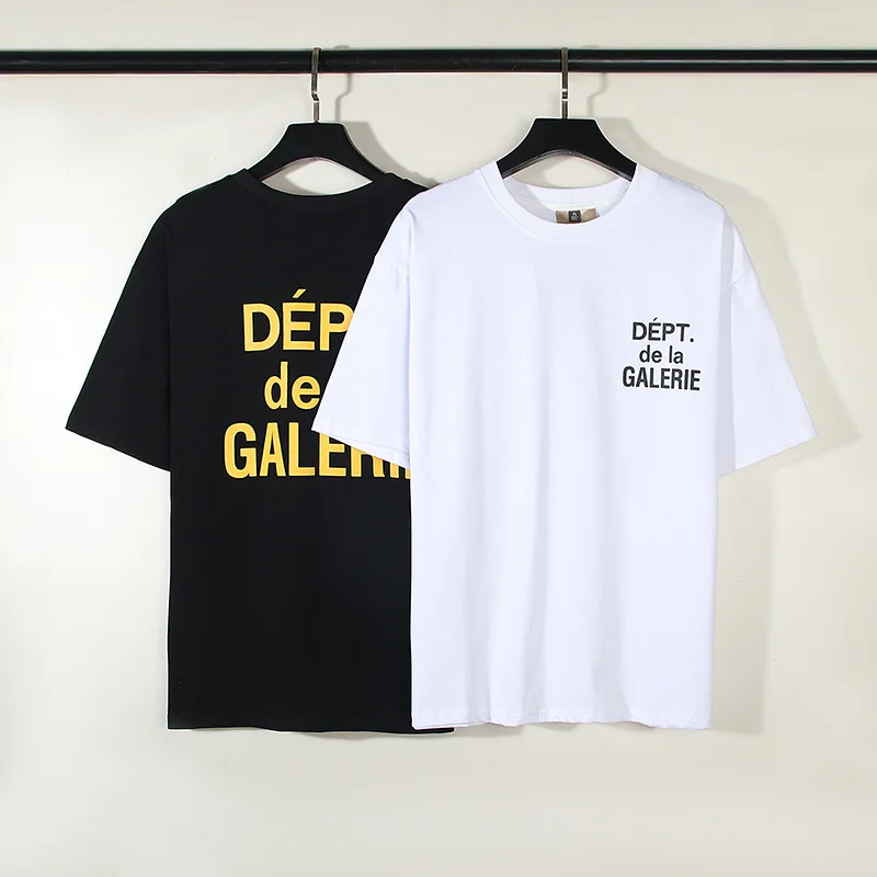

Gallery Dept retro niche trendy brand classic crack letter printed short sleeved T-shirt for men and women ins