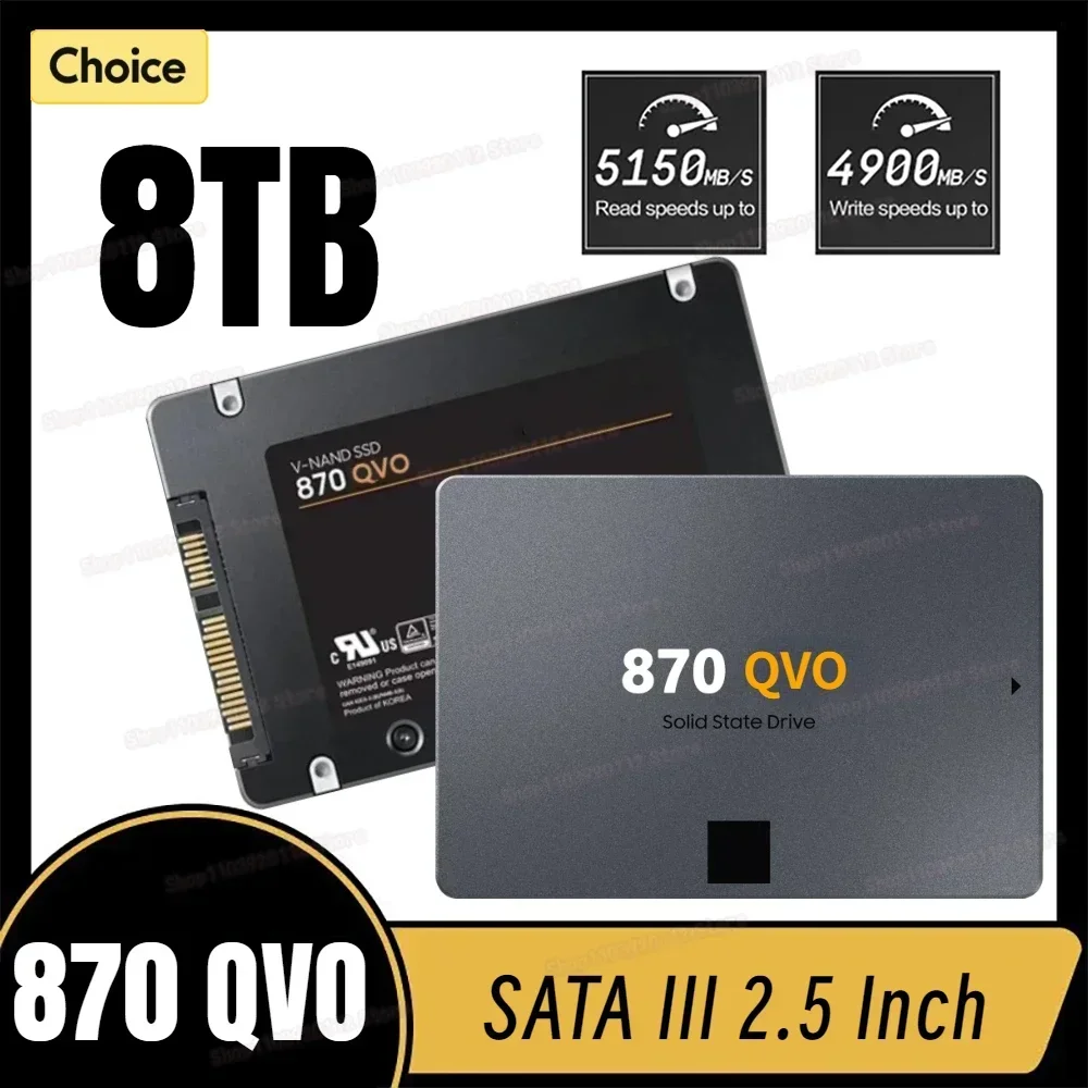 SSD 870 QVO оригинальный 4 ТБ 2 1 внутренний твердотельный накопитель памяти жесткий