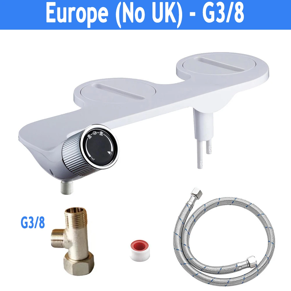 

Неэлектрическое биде для унитаза, белый, двойная насадка