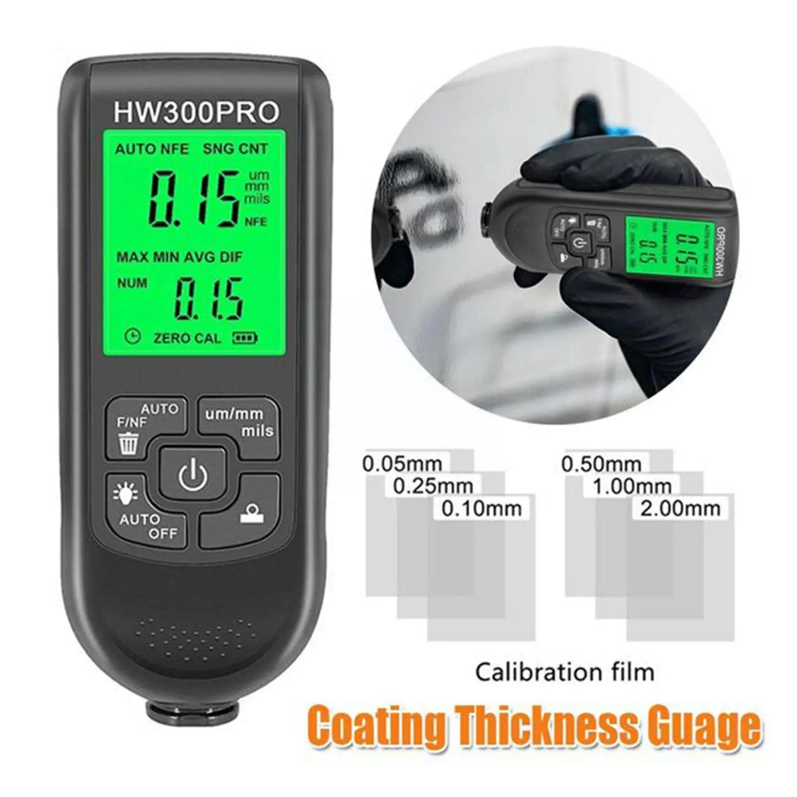

Hw-300pro Auto Thickness Gauge Digital Coating Car Film Thickness 2022 Tester Paint Tester Measuring Car 0.1micron/0-2000 P W0y1