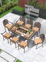courtyard table and chair combination european style outdoor furniture outdoor villa balcony outdoor cast aluminum leisure garde