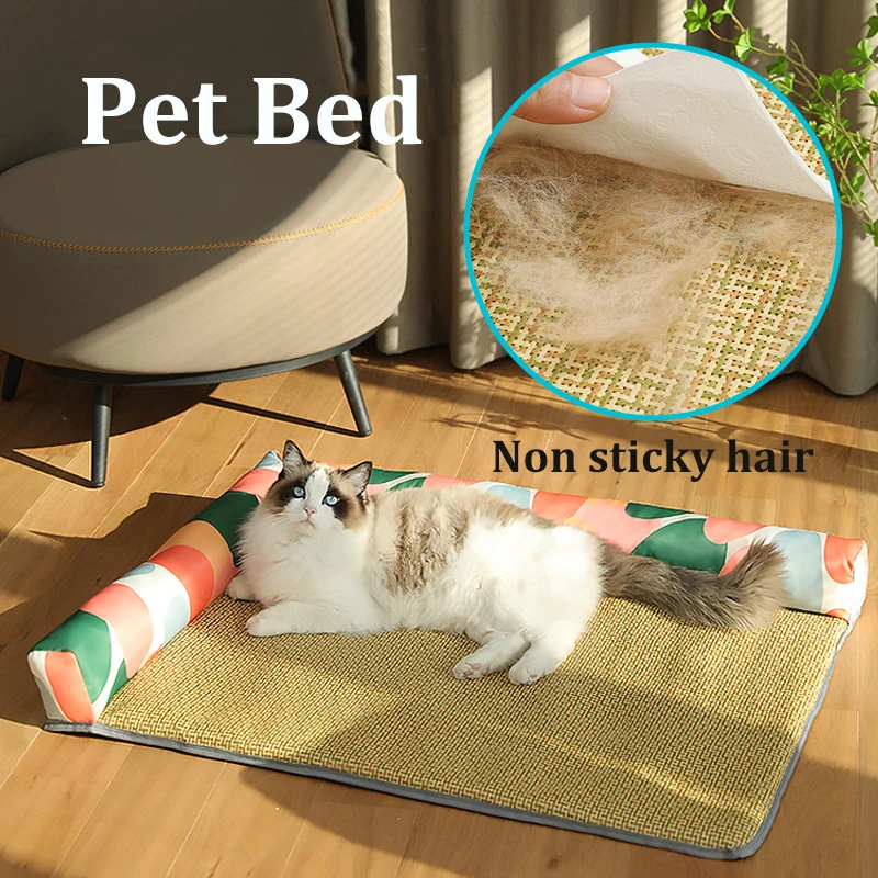 

Летняя подстилка для собак, крутая Нескользящая подстилка для домашних питомцев Fujiki, подстилка для маленьких, средних и больших собак, прот...