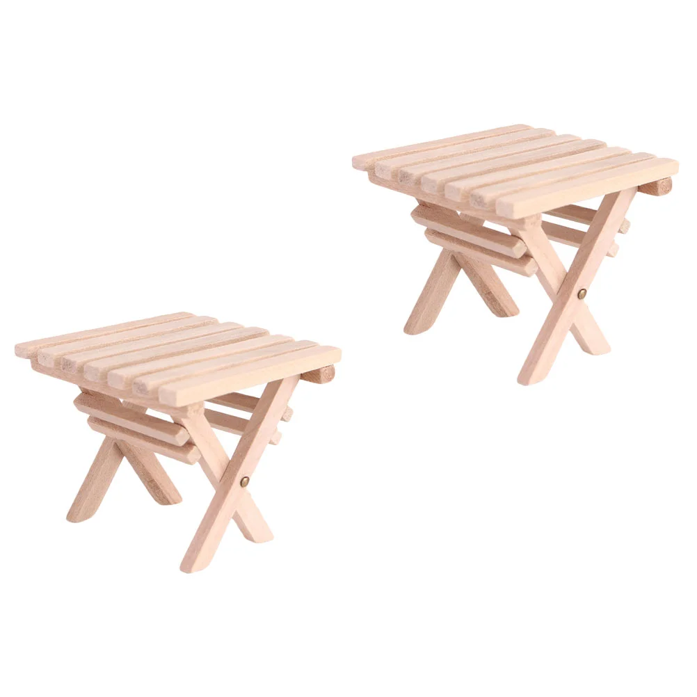 

Miniature Dollhouse Furniture Shiwan Folding Table Foldable Tables Micro Landscape Model