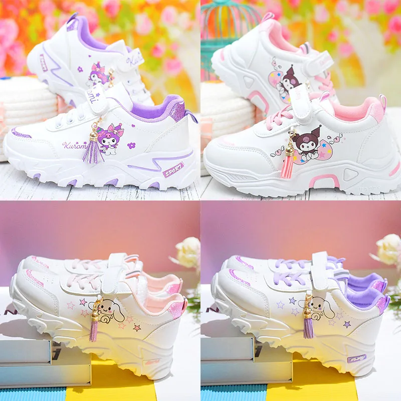

Sanrio Kuromi Children Children's Shoes Running Shoes Anime Figure Autumn Shoes Student Sports Cute Cartoon Hot Kawaii New Style