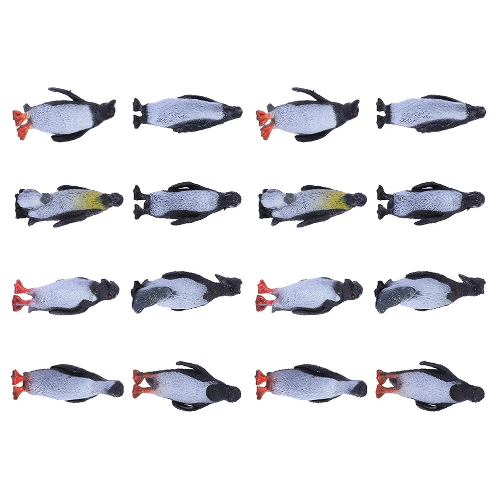 

24 Pcs Penguin Ornaments Cupcake Toy Penguin Miniature Decorate Miniature Animal Models Soft Pvc Penguin Lifelike Model Child