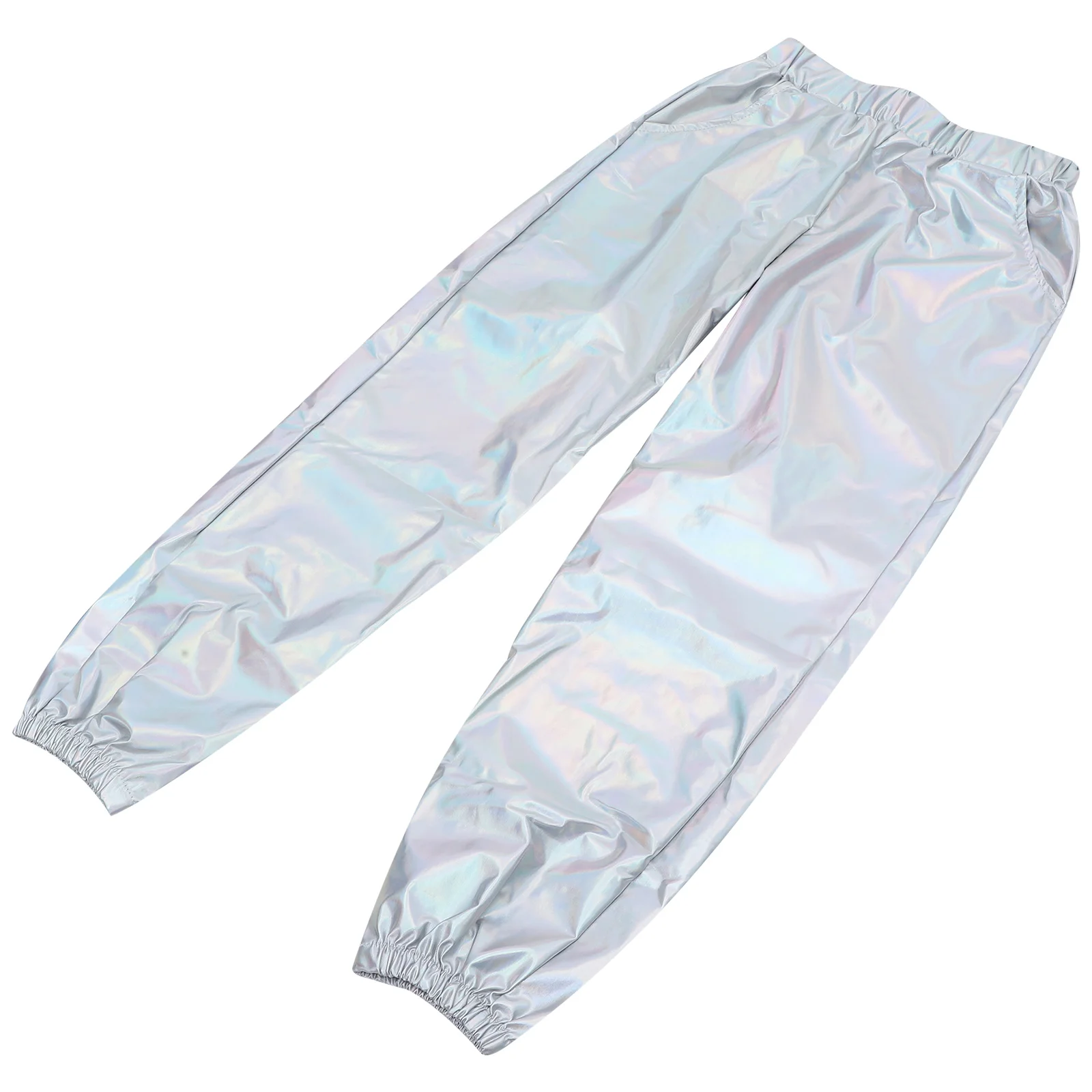 

Shiny High Waist Stretchy Jogger Pants Street Hip- hop Pants Loose Club Wear Trousers Sweatpant