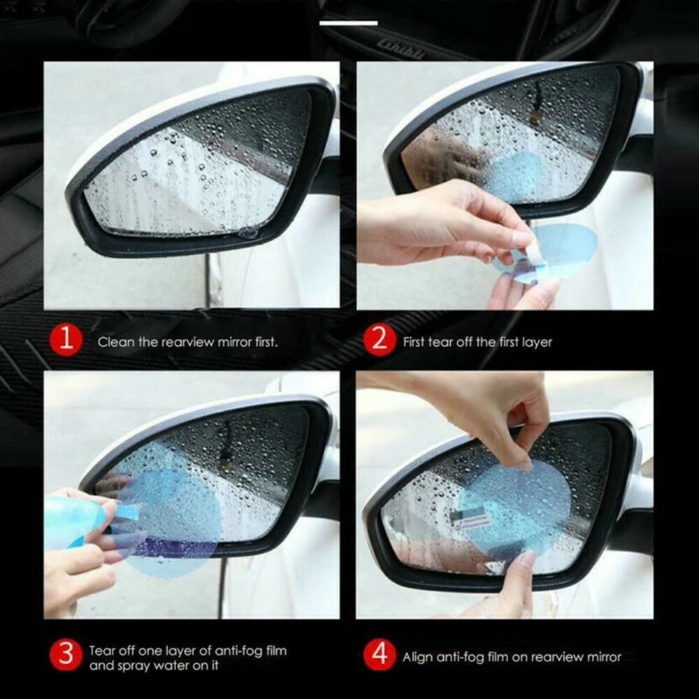 

2*Waterproof Film Anti Fog Rainproof, Glass Protective Universal Window Glass Clear Anti-Fog Anti-reflective Sticker