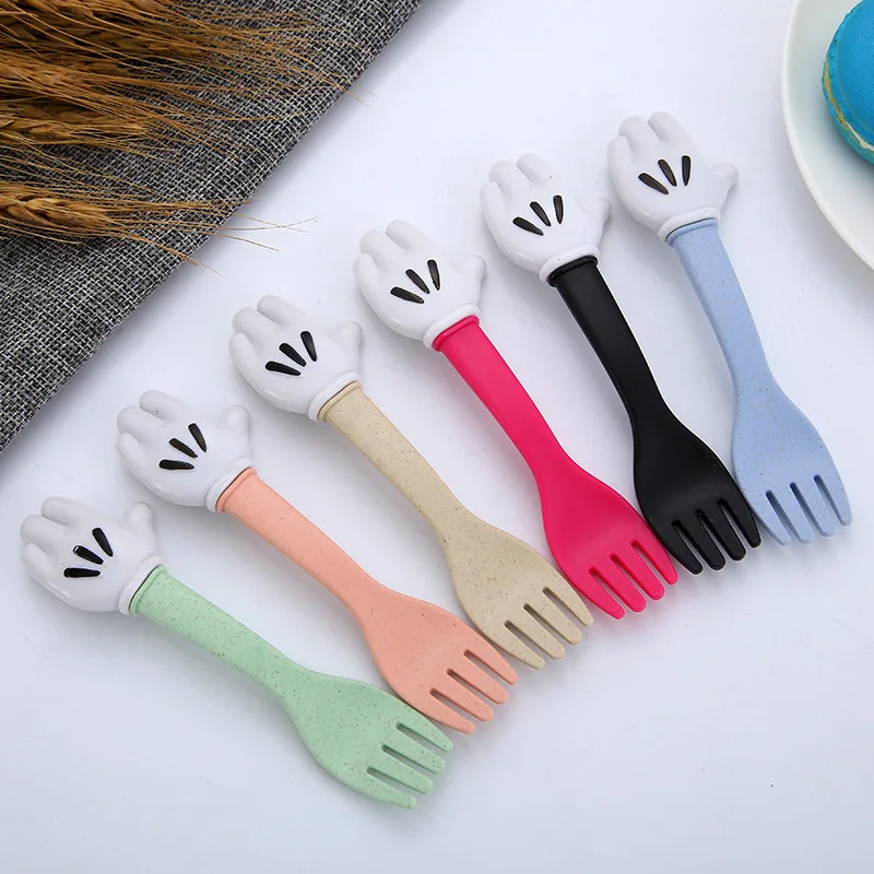 2pcs Wheat Baby Training Complementary Food Dinnerwares Gift