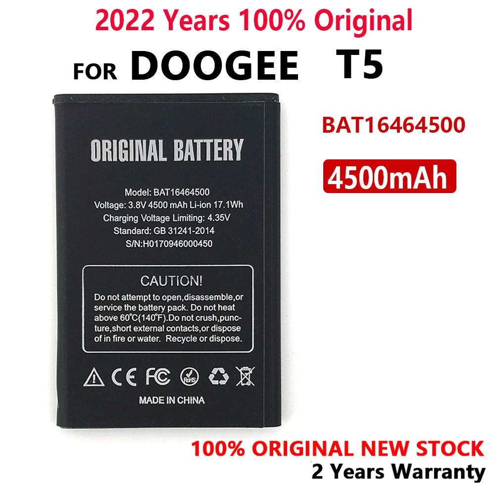 

100% Original 4500mAh Replacement Battery BAT16464500 For DOOGEE T5 New Phone High Quality Batteries+Tracking number