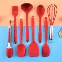 kitchen ware bpa free non stick spatula shovel soup spoon handle cooking tools set silicone cooking utensils kitchen accessories