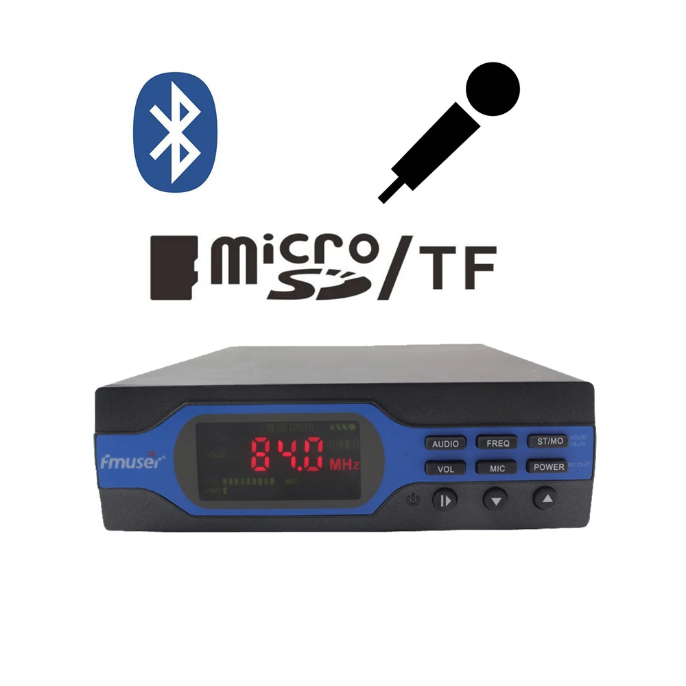 

Fmuser FU-X01B 1W FM Radio Wrieless Broadcast Audio FM Transmitter MP3 For Car , Church