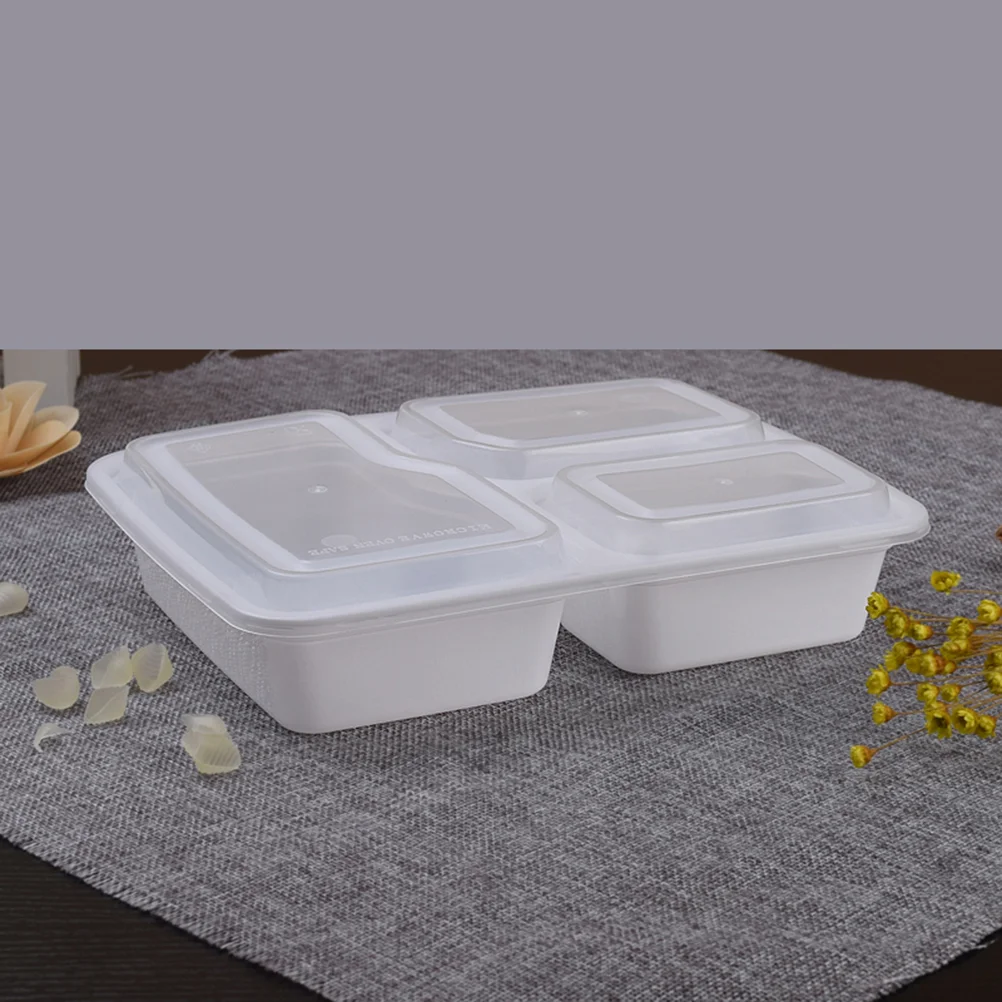 

3 Compartment Containers Storage Box Microwave Meal Prep Containers Bento Box