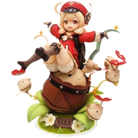 Genshin ударная фигурка Кли, модель из ПВХ, милая мультяшная фигурка Кли, Коллекционная модель, кукла, игрушка