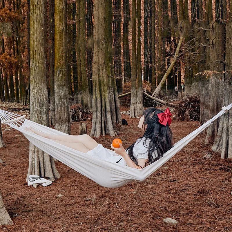 

Hammock Outdoor Swing Camping Single Double Bedroom Dormitory College Student Sleeping Anti-Rollover Suspended Thickened Swing