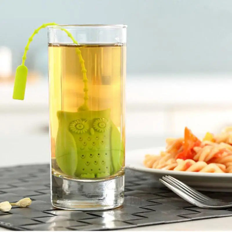 

Creative Cute Owl Tea Bags Strainers Silicone Teaspoon Filter Infuser Silica Gel Filtration Silicone Tea strainer Filt