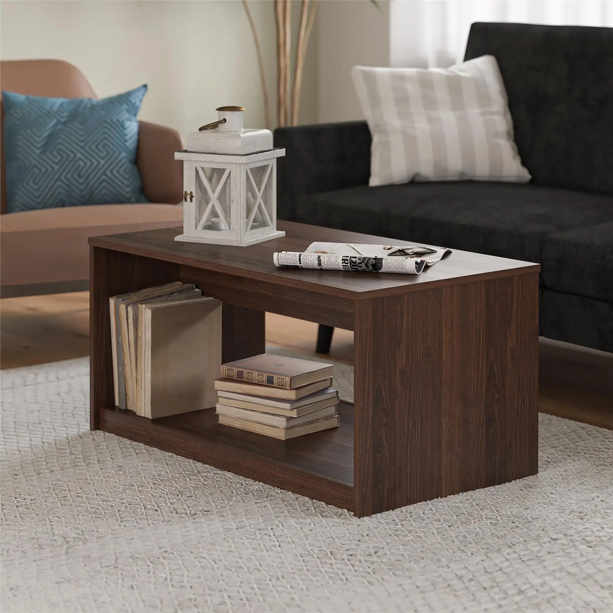 

Домашний журнальный столик, коричневый дуб