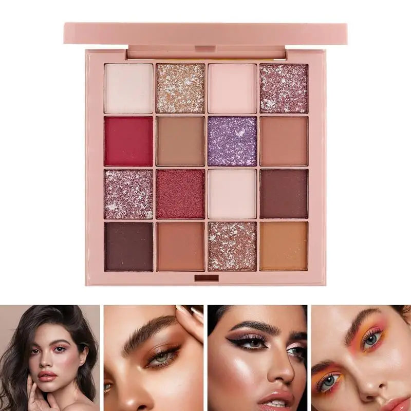 

Eye Shadow Palette Makeup Pallet Red Eyeshadow 16 Colors Matte Shimmer Eye Shadow Pallet Highly Pigmented Makeup Palettes Long