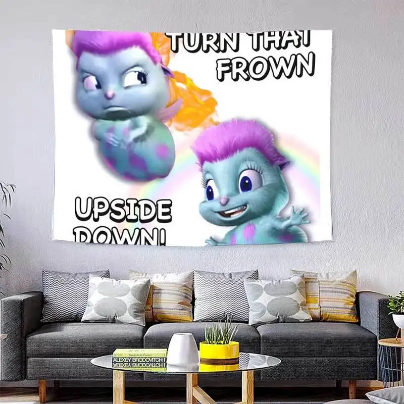 

Супер милый роскошный гобелен с библь-мемом, настенный подвесной гобелены, украшение для спальни, художественный фоновый коврик, Волшебный ...