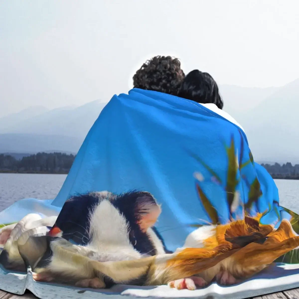 Флисовое одеяло Kawaii в виде морской свинки с милыми животными для кровати уличное