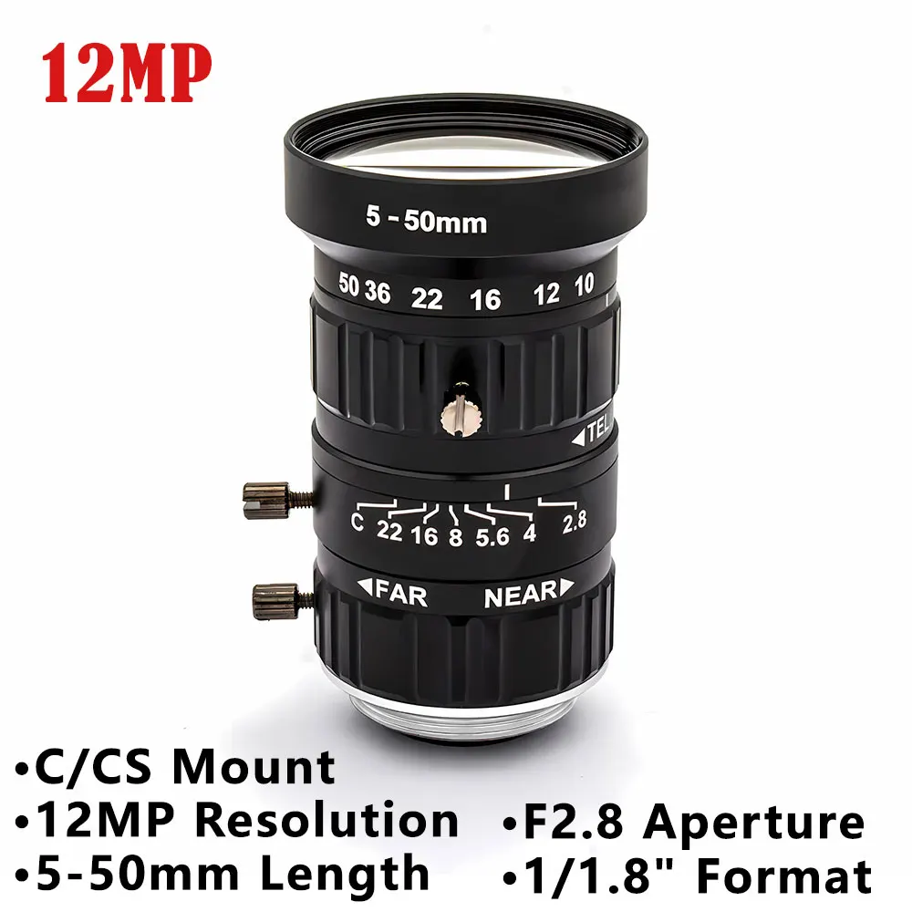 

Объектив C/CS 12МП 5-50 мм F2.8 для камер видеонаблюдения