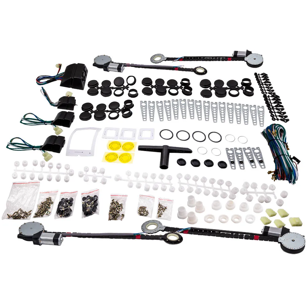 

Универсальные переключатели для электрических окон 4 дверей, комплект двигателей, для грузовиков, автомобилей, грузовиков, пикапов, внедоро...