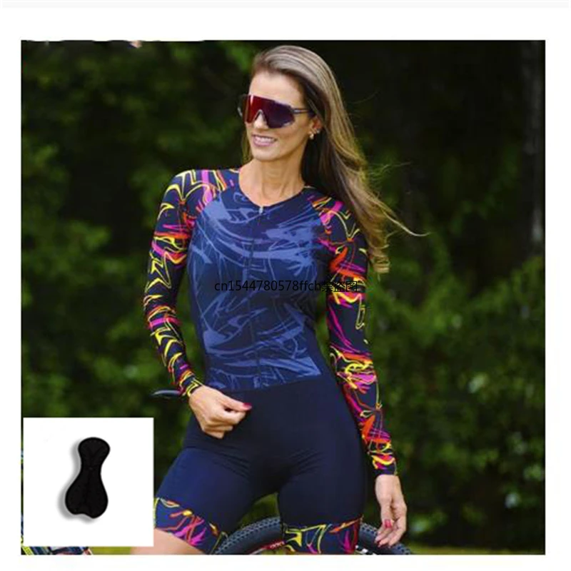 

China Manufacture Professional Breathable Long Sleeve Triathlon Jumpsuit Suit Running, Swimming Bike Cycling Jersey Clothing