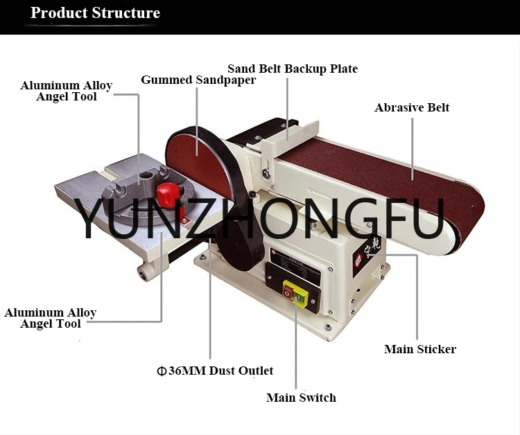 Для деревообработки 500 Вт Вертикальная маленькая настольная полировальная