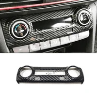 for hyundai kona encino 2017 2020 accessories car air conditioner switch panel cover trim sticker abs carbon fiber car styling