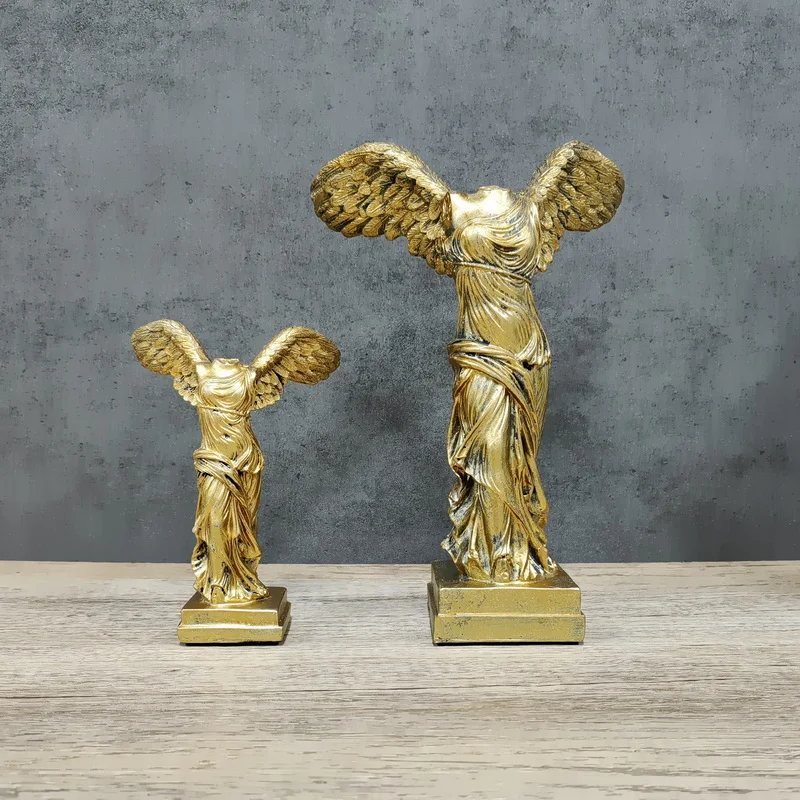 

Winged Victory of Samothrace Statue as Ornaments for Home Goddess Nike Sculpture From the Louvre as Decoration Statuette Figure