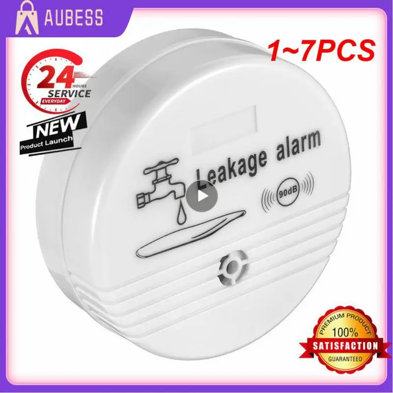 

1 ~ 7 шт. беспроводной датчик водяной сигнализации с независимой батареей, датчик водяной сигнализации 90 дБ, эхолот, детектор утечки воды для дома
