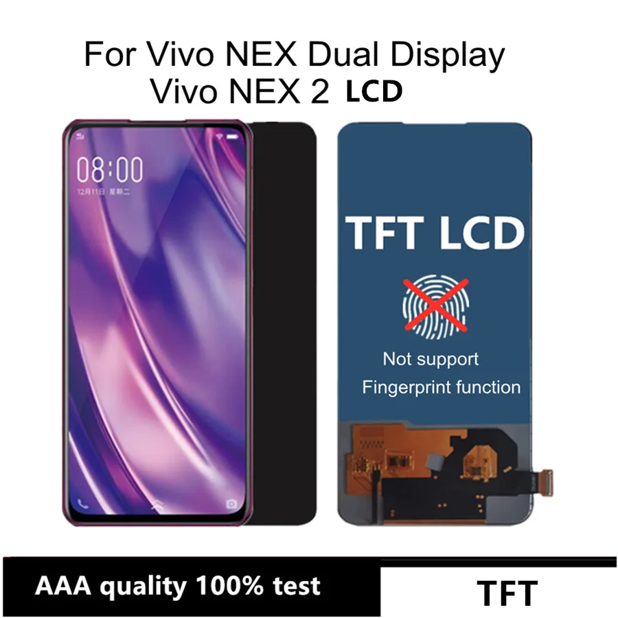 

ЖК-дисплей TFT 6,39 дюйма для Vivo NEX Dual Nex2, ЖК-дисплей, передний ЖК-дисплей, сенсорный экран, дигитайзер для VIVO Nex 2 V1821A, замена