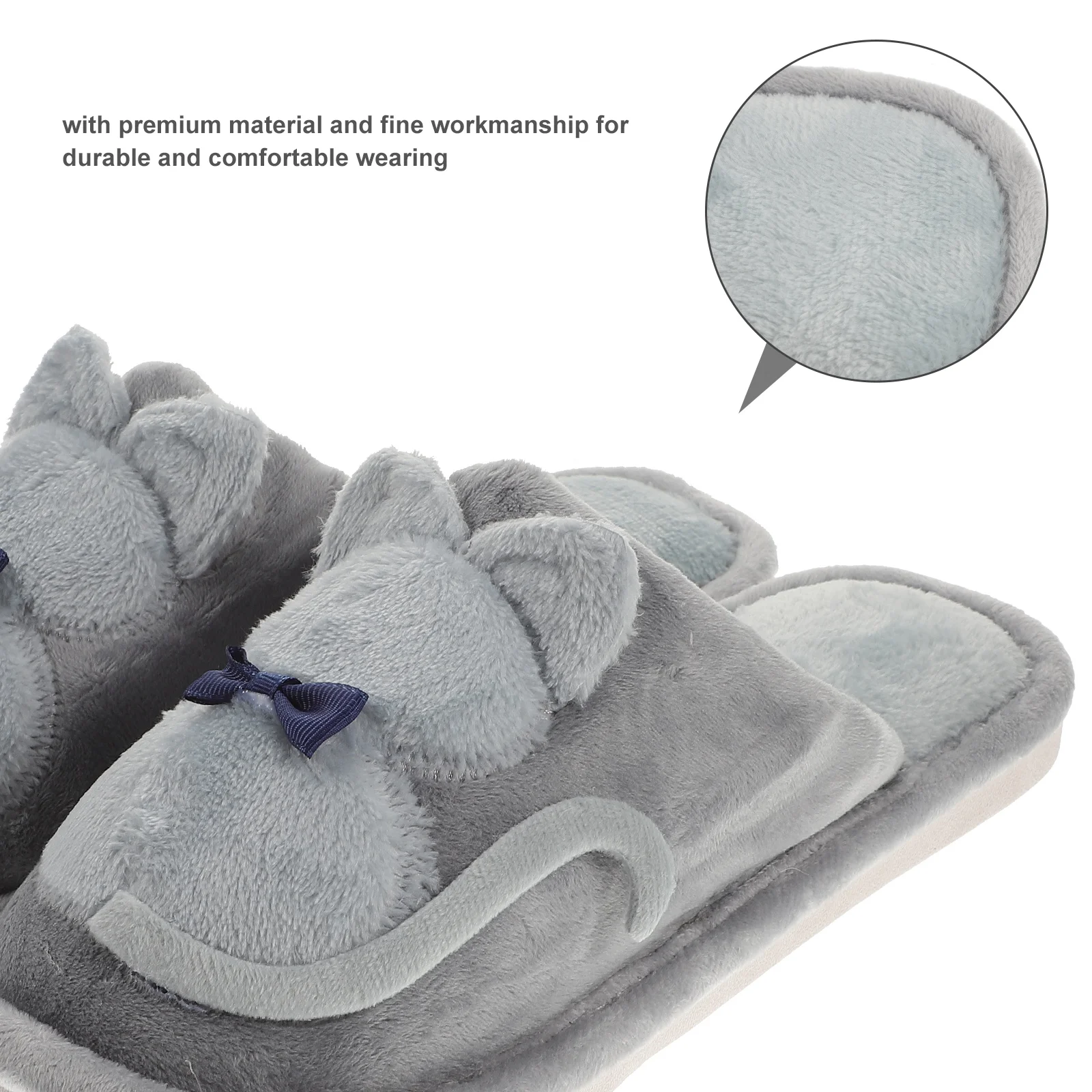 Cartoon Plush Slipper Fuzzy House Shoes Women Warm Slippers Kids Fuzzy Slippers Non-slip Cat Plush Slippers