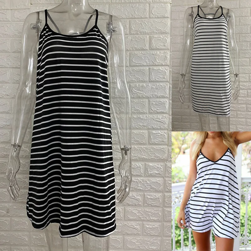 Платье женское повседневное с открытой спиной пикантный пляжный сарафан в