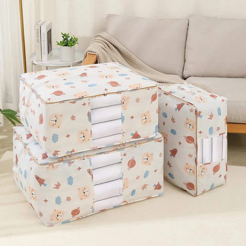 

Foldable Blankets Foldable Storage Bag High Capacity Quilts Comforters Clothes Organization Pouch Moving Waterproof Organize Bag