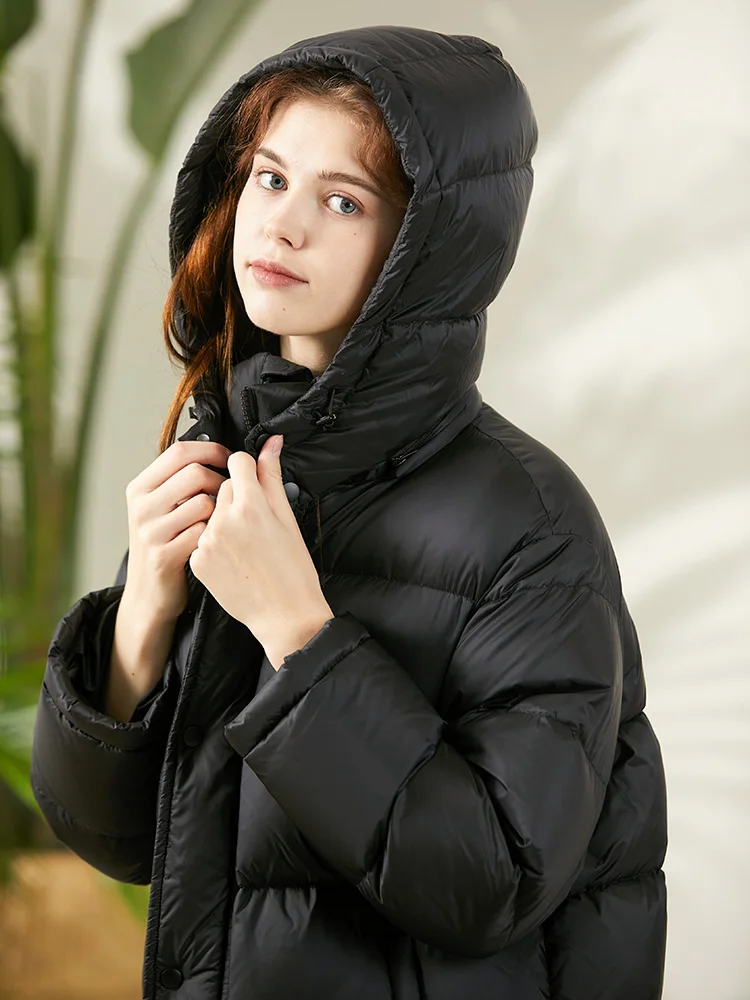 Miccbeirn Winter 90 White Long Duck Down Coat With Hooded For Women Black Green Red Warm Jacket ZHJ82688
