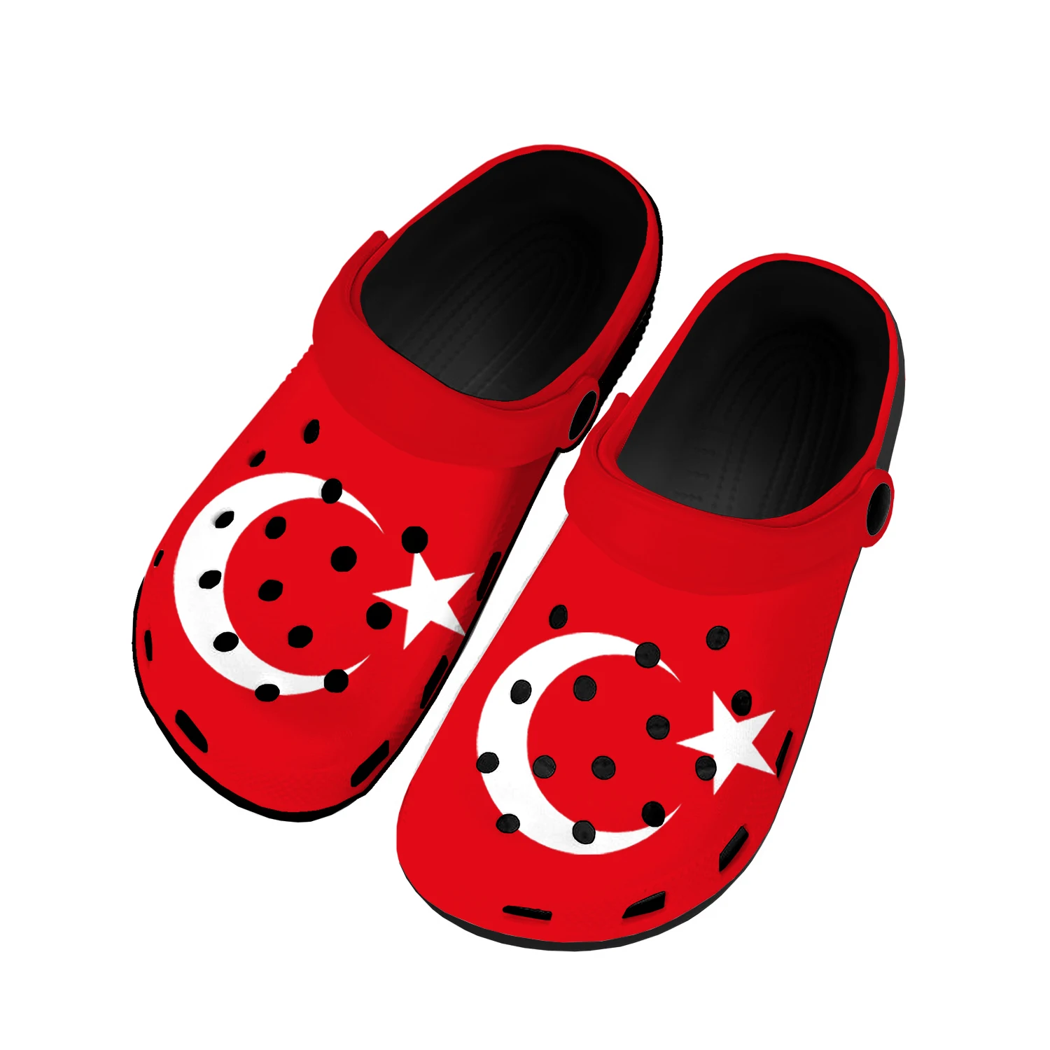 

Turkish Flag Home Clogs Custom Water Shoes Mens Womens Teenager Turkey Shoe Garden Clog Breathable Beach Hole Slippers