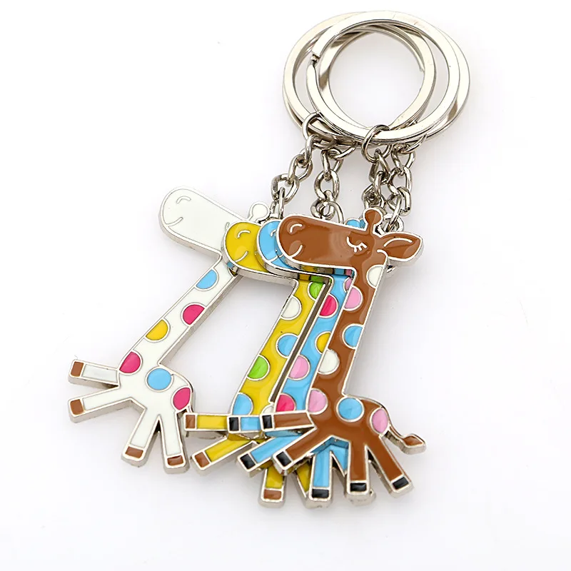 

Giraffe KeyChain Handmade DIY Animal KeyRing Women Man Accessories Jewelry Bag Pendant Family Gift
