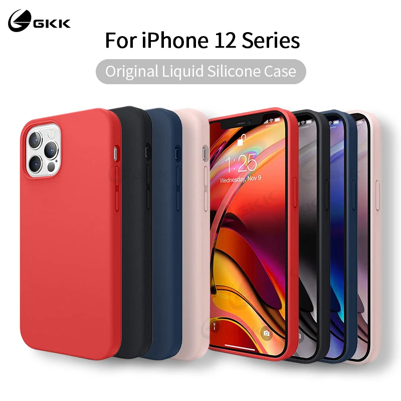 

GKK Liquid Silicone Case For IPhone 12 Mini Pro Max Case Anti-knock Protection BabySkin Feeling Cover For IPhone 12 Mini Pro Max