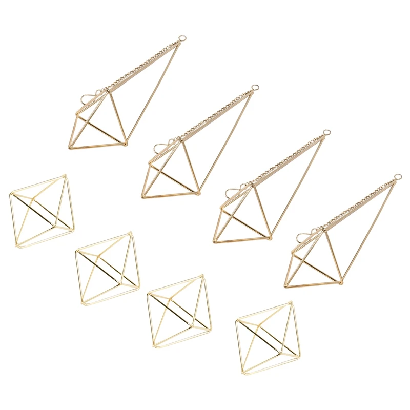 

HOT SALE 8 Pack Air Plant Holder Metal Himmeli Decor Modern Geometric Planter, Airplants Rack Tillandsia Hanger, Air Fern Stand