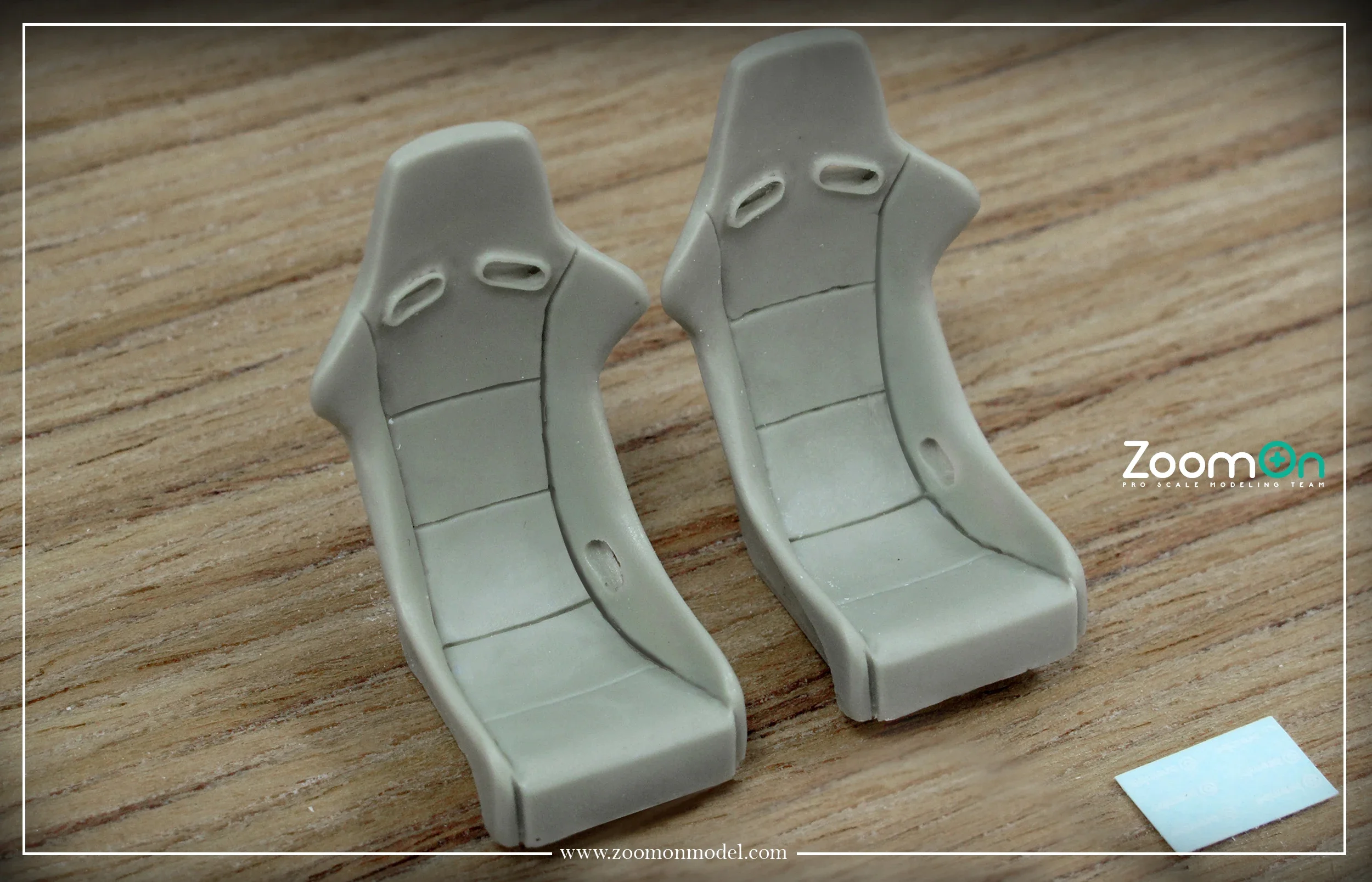 ZoomOn Z031 Модель автомобиля Смола Запчасти Невеста Zeta II Гоночное сиденье Детальный