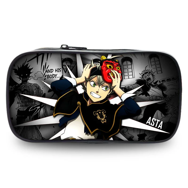

Black Clover Pencil Bags Japanese Anime 3D Printing Pencil Cases High Capacity Storage Stationery Office Supplies Stationary