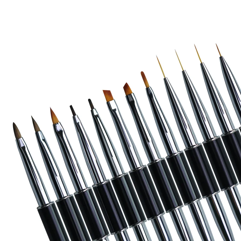 Двусторонняя кисть для наращивания ногтей 12 видов |