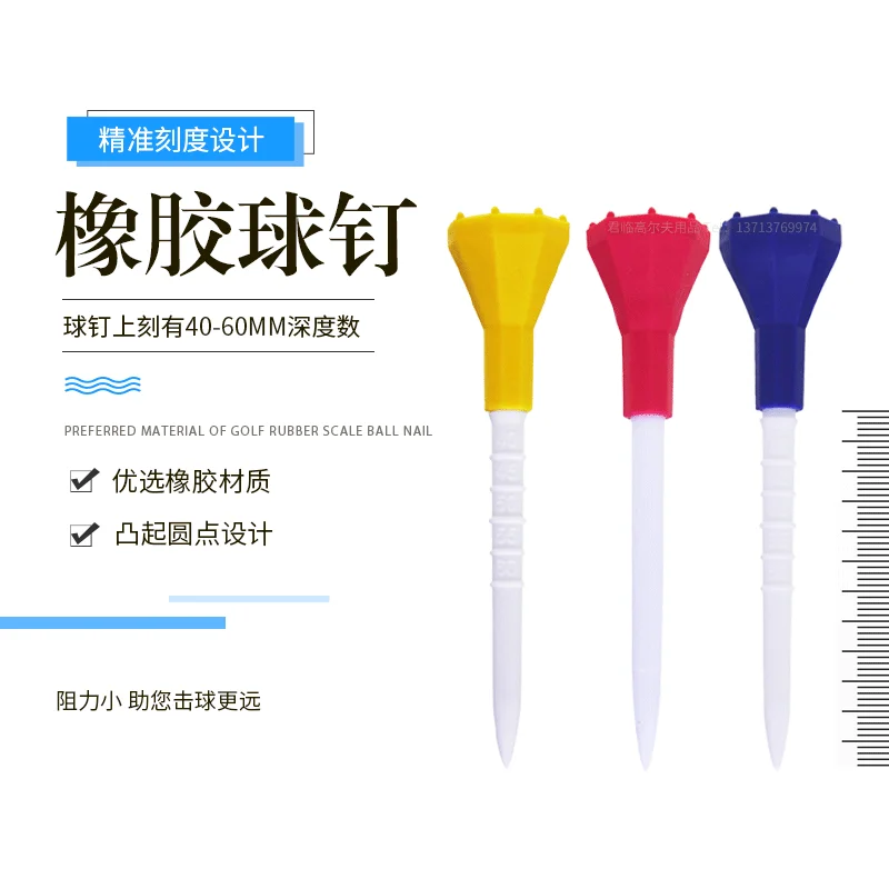 

5Pcs 87mm Golf Tee Unbreakable Plastic Reduce Friction & Side Spin Durable Stable Tees Drop Golf Practicing for Golfer