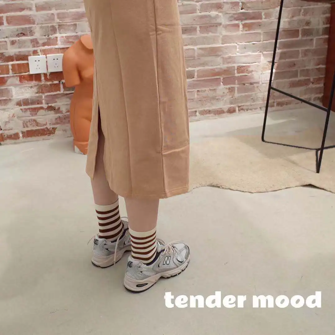 5 Pairs Breathable Soft Fashion Colorful Casual Men Socks Size Stripe Grid Business Men Cotton Dress Socks