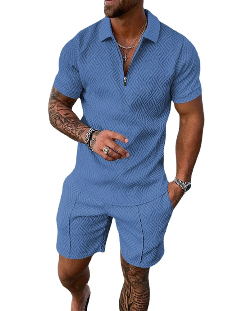 3D Digital Printed Short Sleeved Polo Shorts Set Fashionable Sports and Leisure Set Men's Clothing Spring 2023 Men's Clothing
